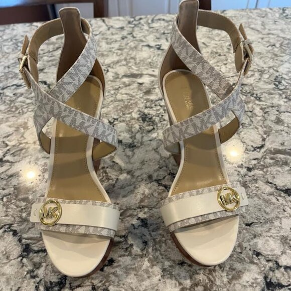 Michael Kors Wedge Logo Sandal - Picture 1 of 9